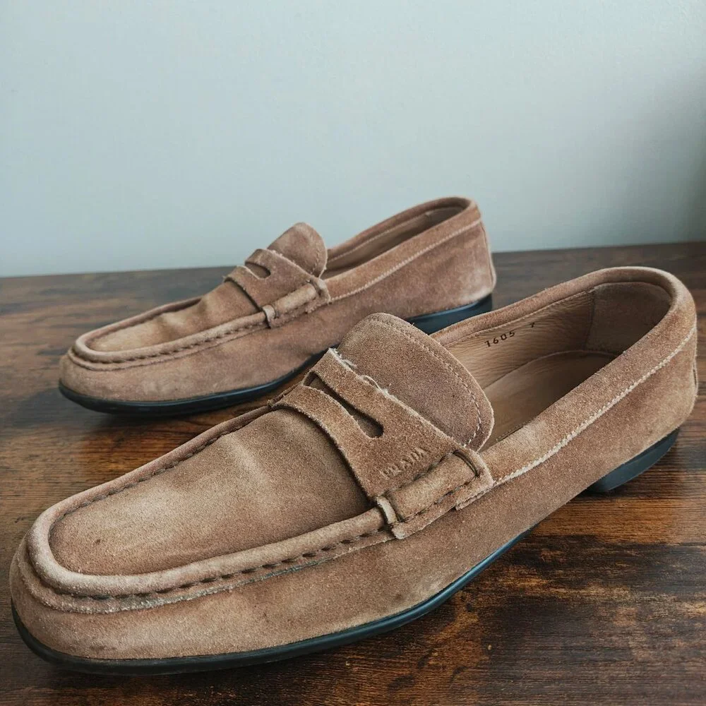 PRADA Men's Suede Driving Shoes